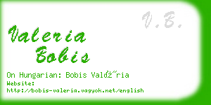 valeria bobis business card